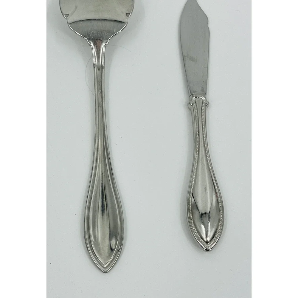 Oneida American Harmony Serving Set Stainless Flatware Spoons Fork Butter Knife